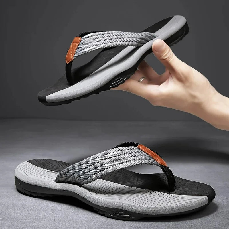 Hommes Pantoufles Été Tongs Marque Mode Extérieur Confortable Décontracté Claquettes Chaussures Plage Antidérapantes Hommes Sandales