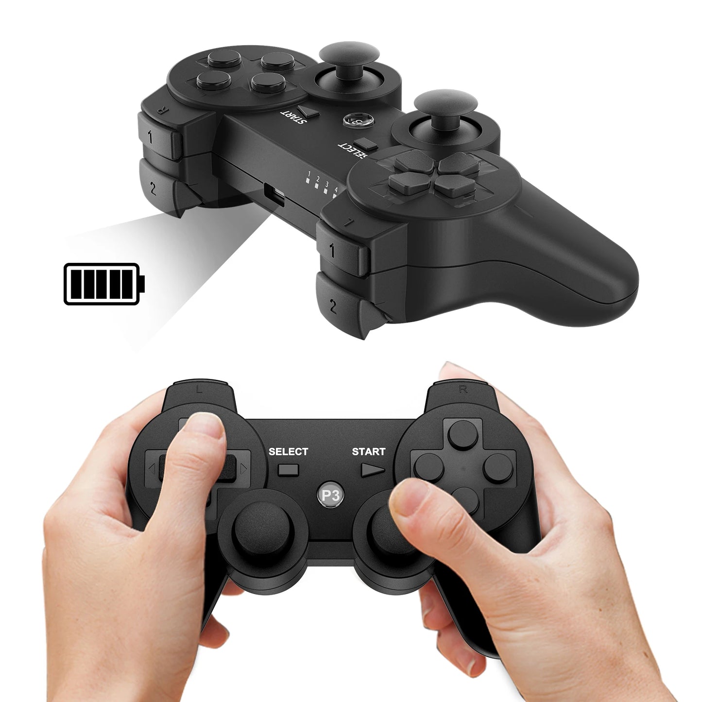 GOMROMBO Game Controller For Playstation 3/PS3/PC/Android Wireless BT Gamepad 6 Axis Gyro Dual Motor Vibration Gaming Joystick