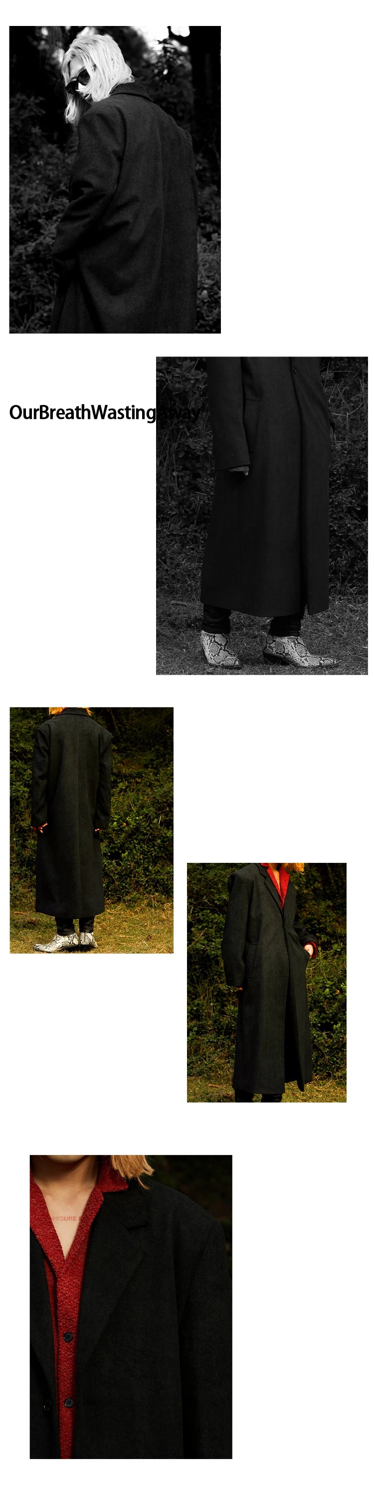 Mauroicardi Herbst Winter Langer Oversized Schwarzer Woll-Trenchcoat Herren Schulterpolster Einreihiger Luxus-Cocoon-Mantel 2022