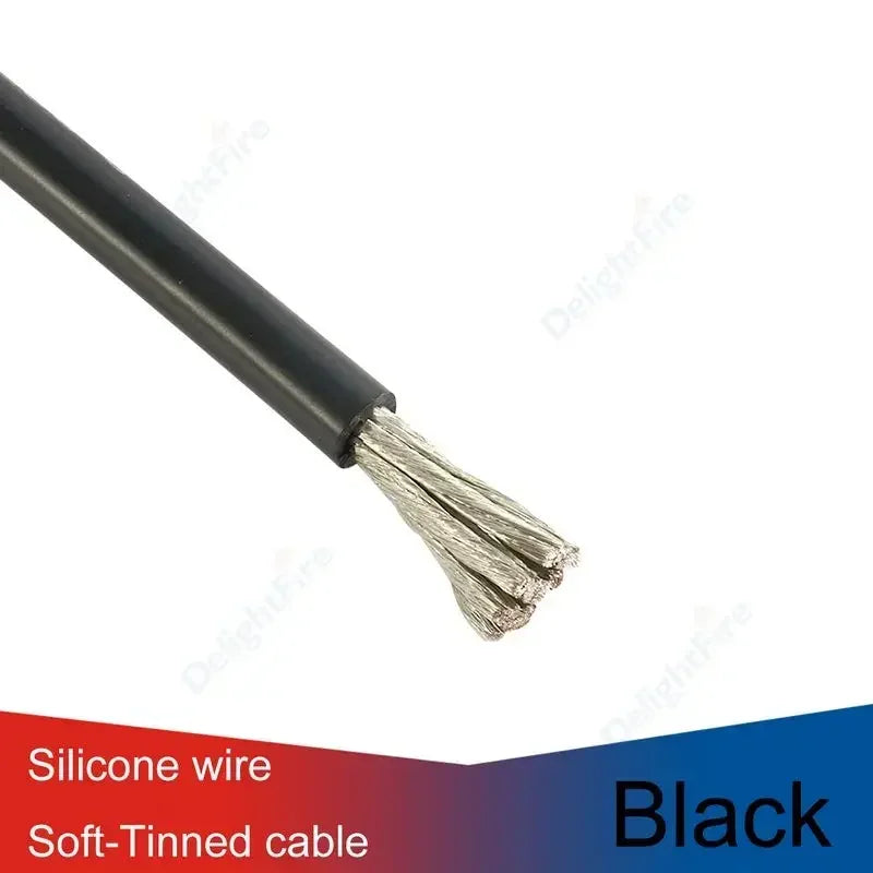 Weiches Silikonkabel 14 12 10 8 6 4 3 0 AWG Rot Schwarz Hitzebeständig 50mm² Elektrokabel für Auto Wohnmobil Solarbatterie Wechselrichter