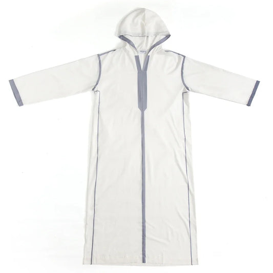 Islam Herren Kapuzen Maxikleid Jubba Thobe Saudi Arabisches Gewand Marokko Kaftan Dubai Türkei Abaya Muslimische Kleidung Ramadan Abayas Kleid