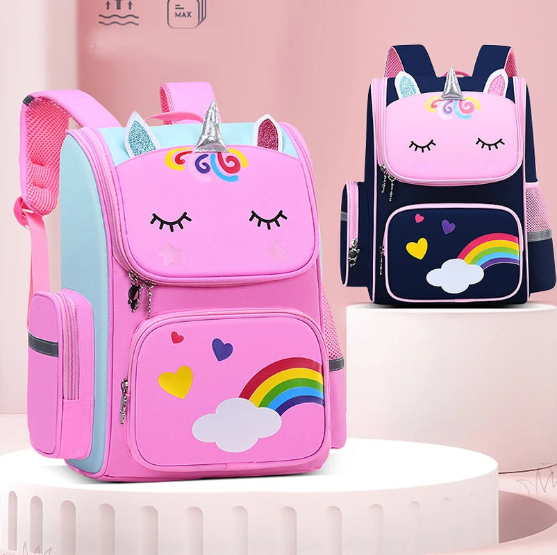 Kinderrucksack für Mädchen Einhorn Kinderrucksack Regenbogenaugen Schultasche Teenager Mädchen Rucksack für Reisen Wasserdicht Mochilas