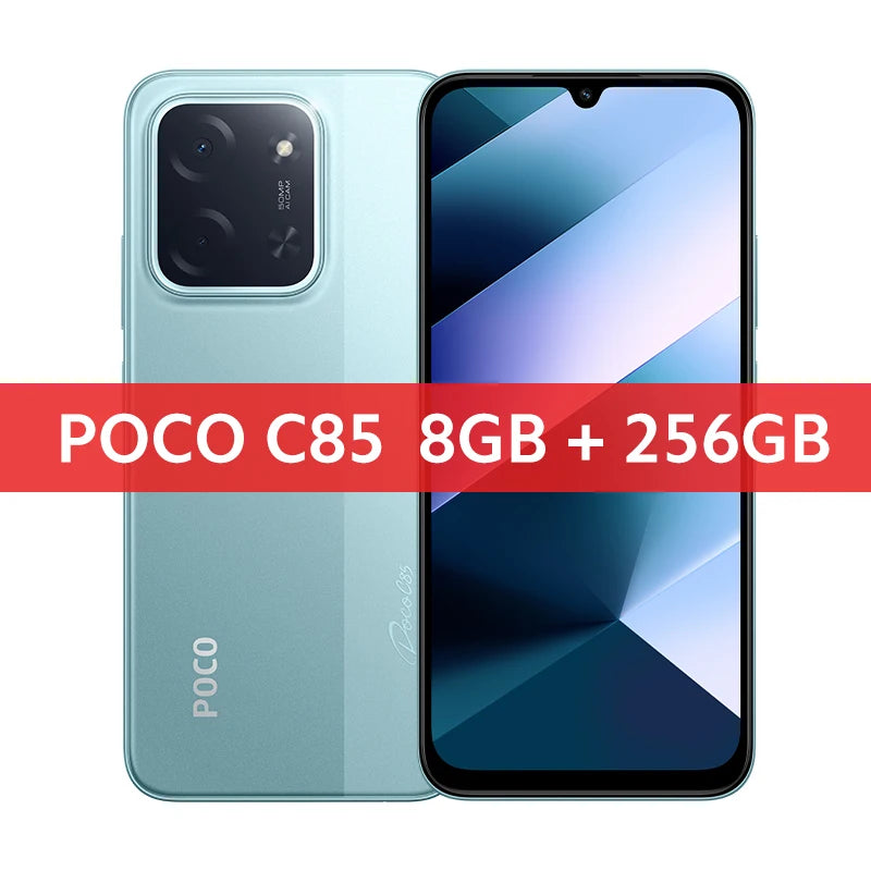 POCO C85 Global Version Smartphone NFC 128GB 256GB MediaTek Helio G81-Ultra 6.9" Dot Drop Display 50MP Main Camera 6000mAh