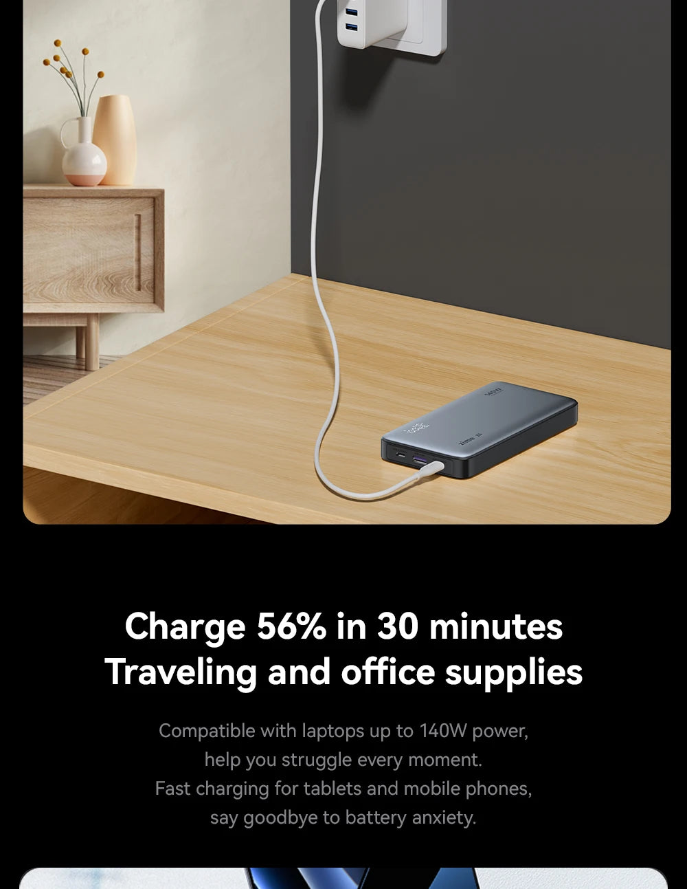 zime Z5 145W PowerBank 25000mAh PD Fast Charging High-wattage Portable Charger For Laptops And Phones With External Battery