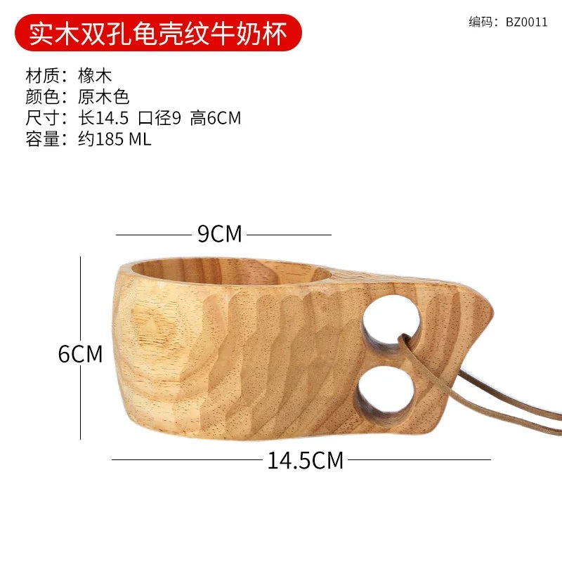 Holz Finnland Tasse Kreativ Outdoor Camping Reise Holzbecher Nordischer Stil Handgemachte Milch Kaffee Bar Bierkrüge
