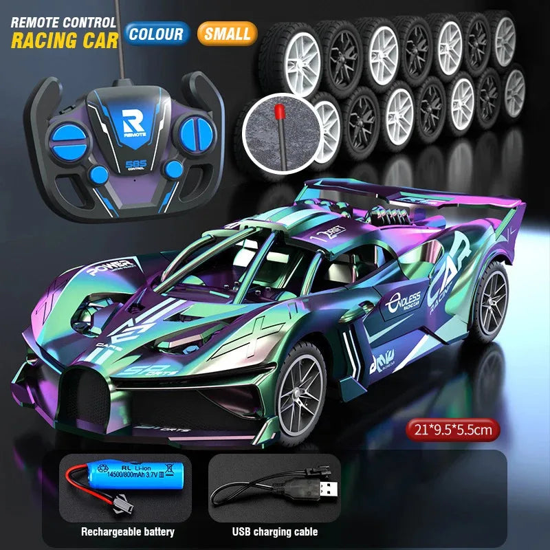 Ferngesteuertes Auto 4-Kanal Hochgeschwindigkeits-Drift-Rennwagen Elektro-Sportwagen Spielzeug Modell für Jungen Kinder Geburtstagsgeschenk