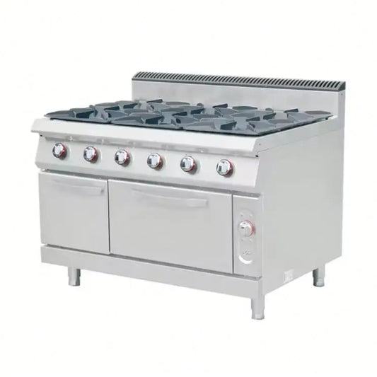 Restaurant Hotel 4/6/8 Burner Gas Range With Oven Gril Commercial Gas Range Gas Cooker With Oven Stainless Steel