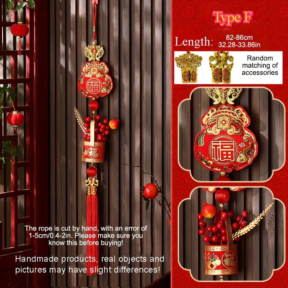 Chinesisches Neujahr 2026 Dekorationen Chinesisches Frühlingsfest Hängender Anhänger Tür Wand Ornament Traditionelle chinesische Raumdekoration