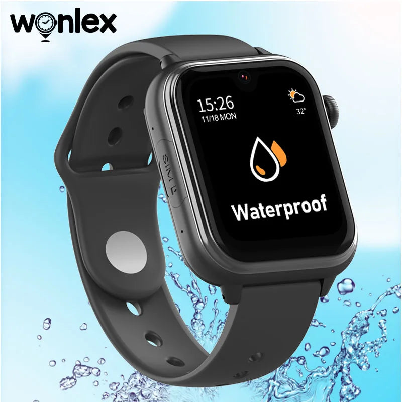 Montre intelligente GPS Wonlex KT37 pour enfants avec assistant vocal IA, application de surveillance, suivi de localisation WiFi, appel vidéo 4G