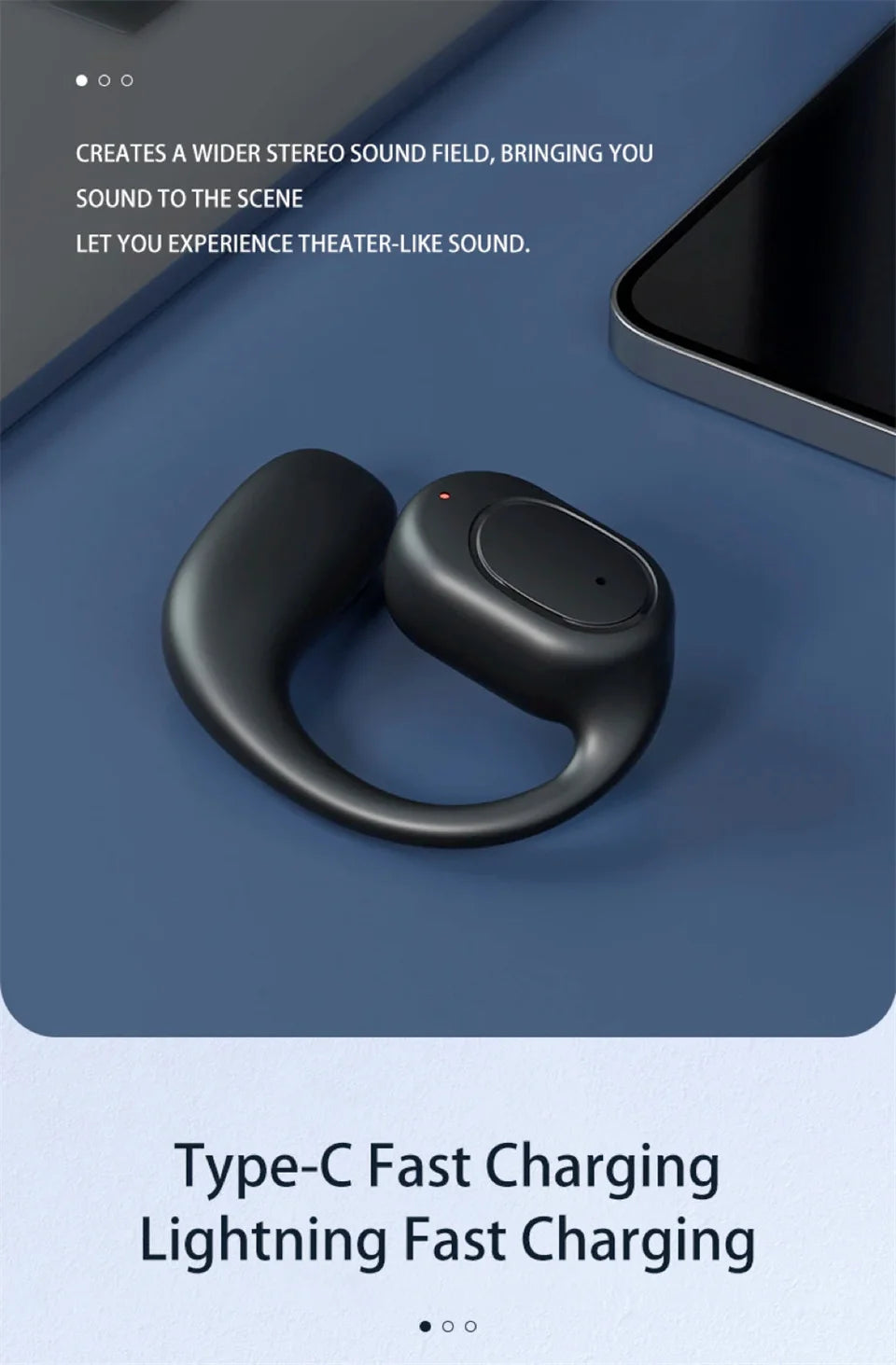 Kabellose Kopfhörer Bluetooth-Headset mit Mikrofon Knochenleitung Freisprech-Kopfhörer mit Geräuschunterdrückung zum Autofahren Audifonos