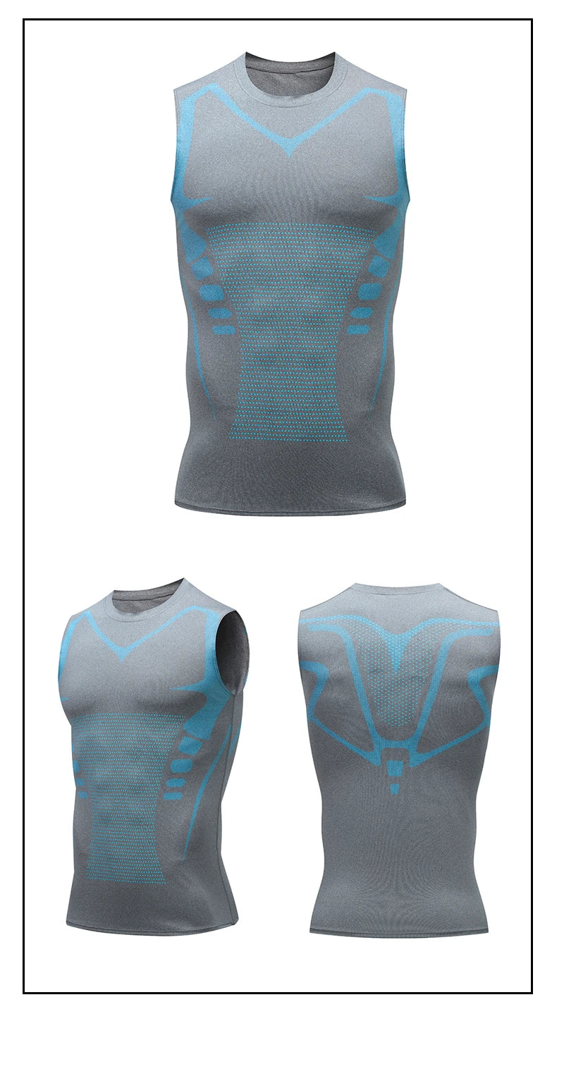 Kompressions-Tanktop Herren Gym-Shirt Ärmellos Schnelltrocknend Bedruckte Sportbekleidung Herren Fitness Bodybuilding Weste Workout Muskel-Top