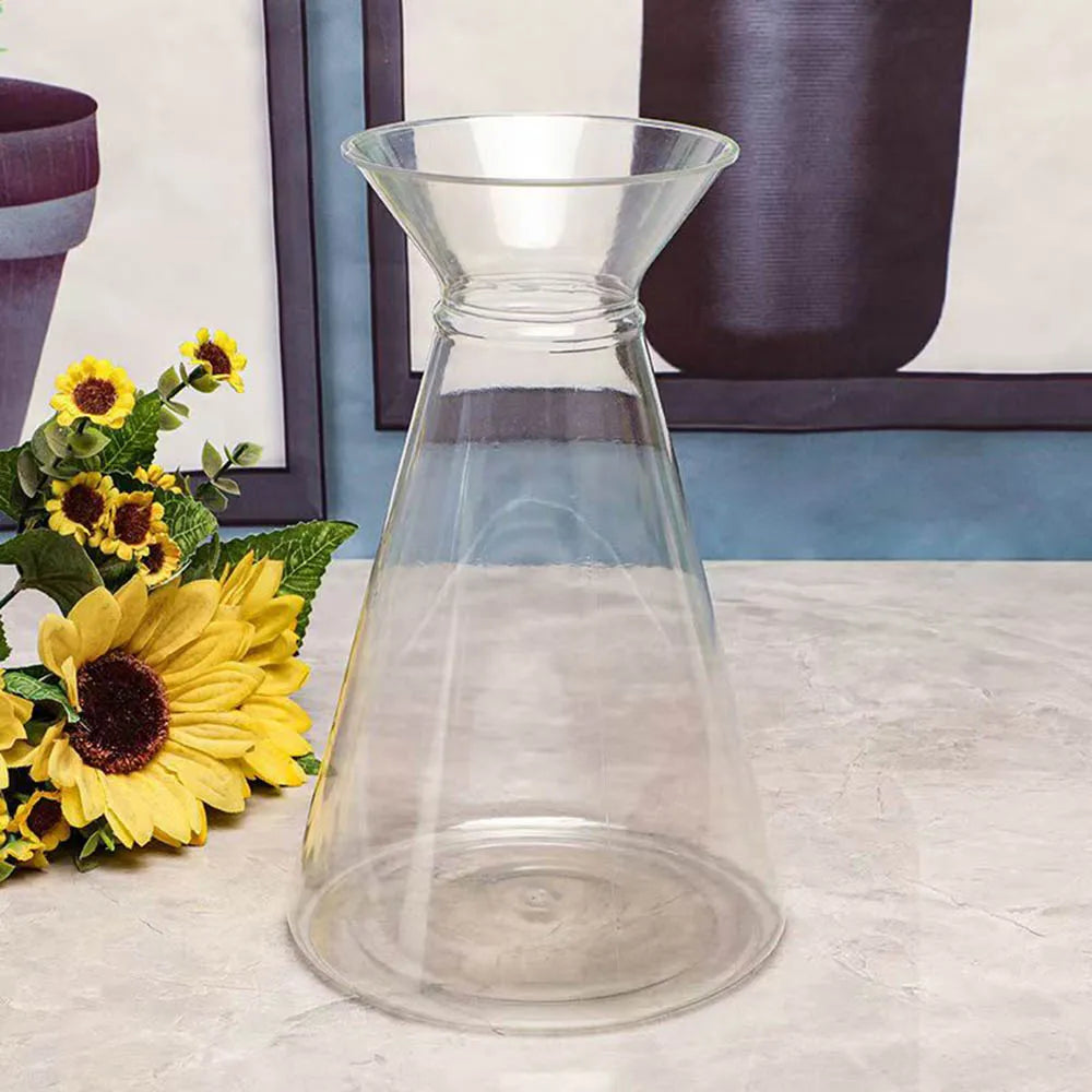 1 vase en cristal d'imitation, vase en plastique transparent créatif anti-chute, pot de fleurs transparent durable, vases de décoration modernes pour la maison