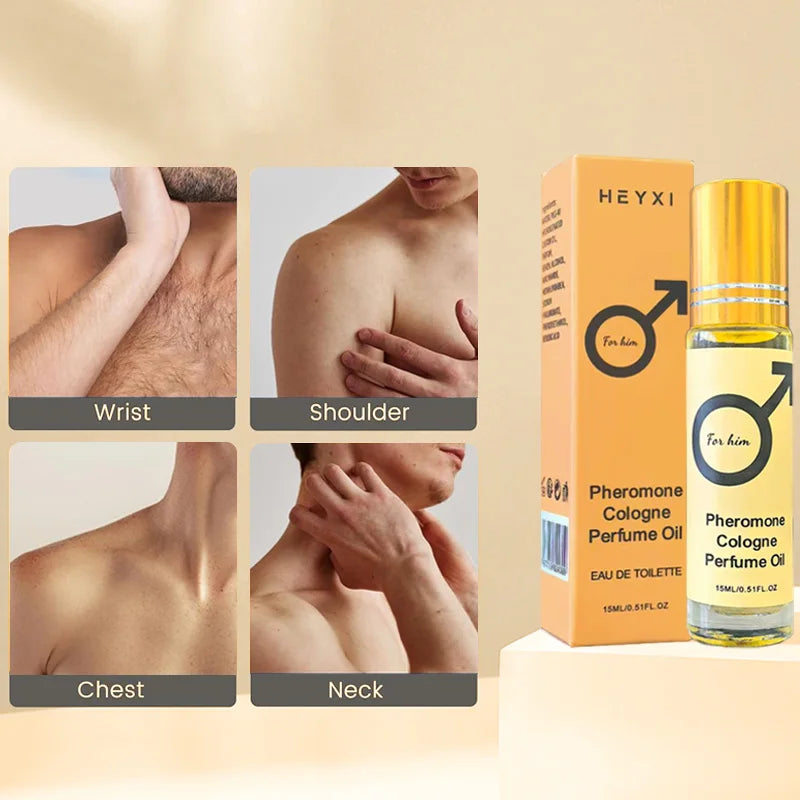 Pheromon-Kölnischwasser-Parfümöl, langanhaltender Duft für Männer und Frauen, tragbar für unterwegs, Parfüm für romantische Atmosphäre