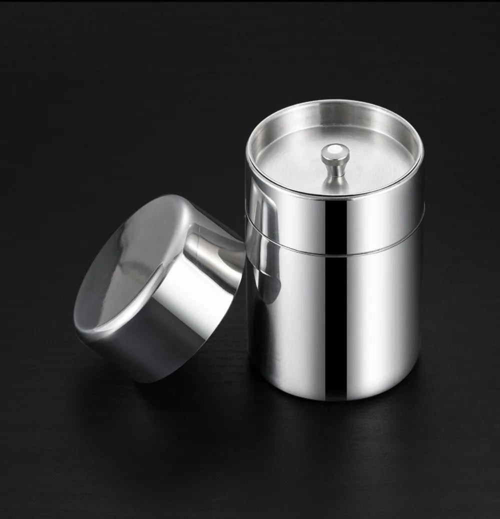 Hiqh Quality Stainless Steel Tea Tin 400ml/550ml Moisture-proof Tea Jar Large Capacity Sealed Tea Can for Home&Travel