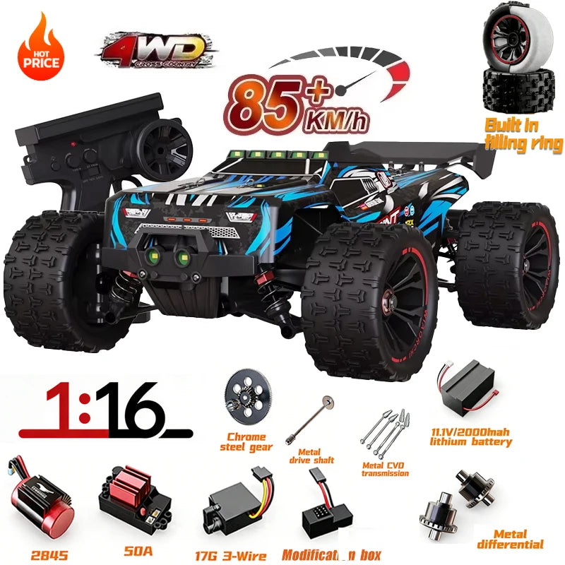 SG116MAX SCY9522 1:16 High Speed Drift Racing 80KM/H Brushless Motor 4WD 9522PRO 50KM/H RC Car Off Road Car Toys For Kid Gift