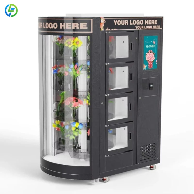 Customized Low-Energy Flower Vending Machine: Refrigerated, Wifi-Connected & Transparent Quality