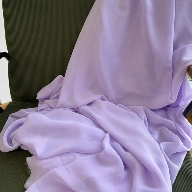 Tissu en mousseline pour robes, jupes, chemises, vêtements, décorations et projets de couture DIY, rose et violet