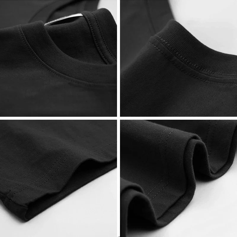 T-shirts de course pour hommes amples et oversize avec épaules tombantes en coton épais à manches courtes, vêtements de sport et de gym décontractés