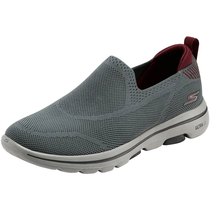 Skechers Schuhe Herren GO WALK 5 Slip-on Freizeit Outdoor Sport Walking Schuhe Herren Leicht Atmungsaktiv Einfaches An- und Ausziehen Sneaker