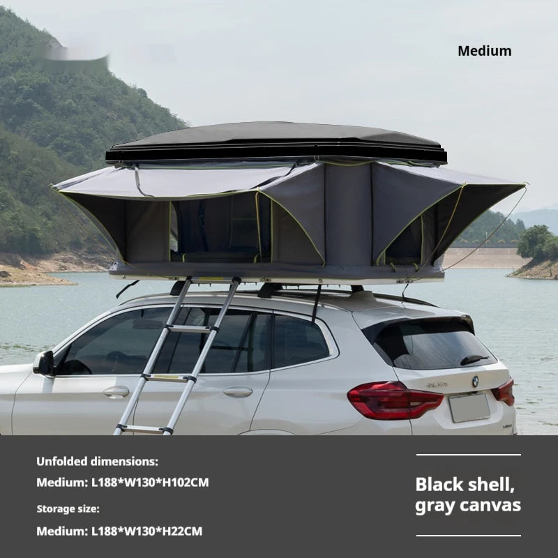 Durable Automatic Foldable Hard Top Roof Tent - For Sedan, SUV, Off-Road, Pickup & Outdoor Camping Self-Driving