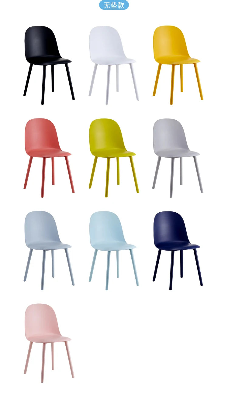 Set Of 4 Aesthetic Dining Chairs Plastic Comfortable Modern Living Room Dining Chairs Ergonomic Bedroom Chaises Home Furniture