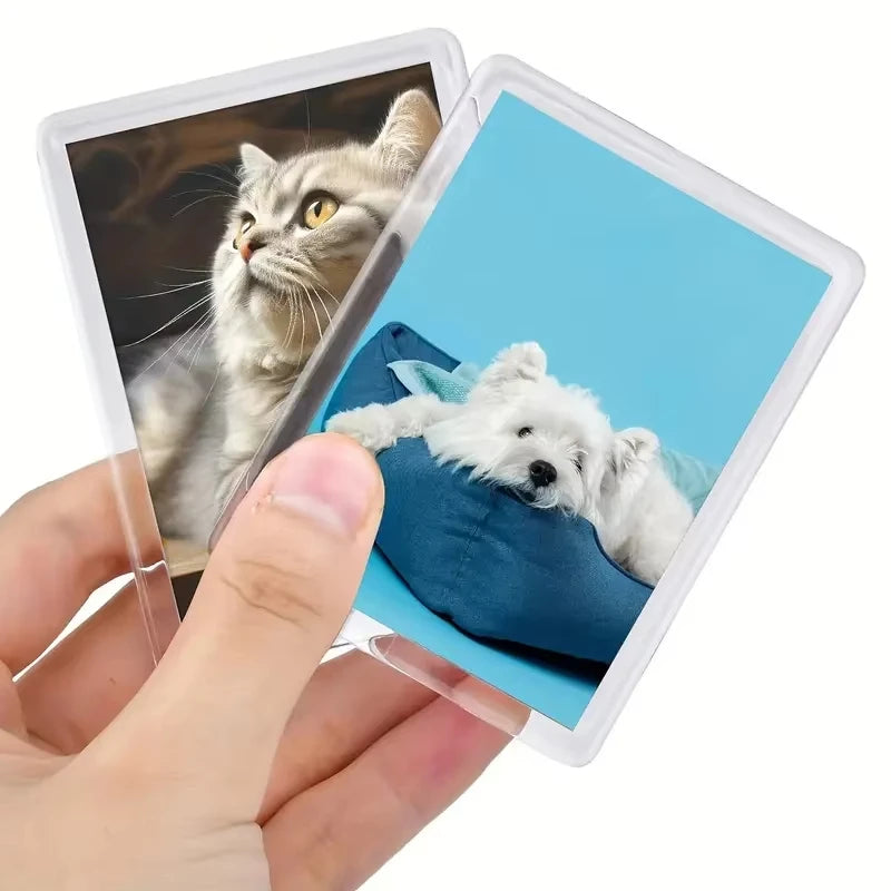 Small photo frame 12/20Pcs Blank Photo Frame Insert Fridge Magnets, Mini Magnetic Refrigerator Photo Picture Frames
