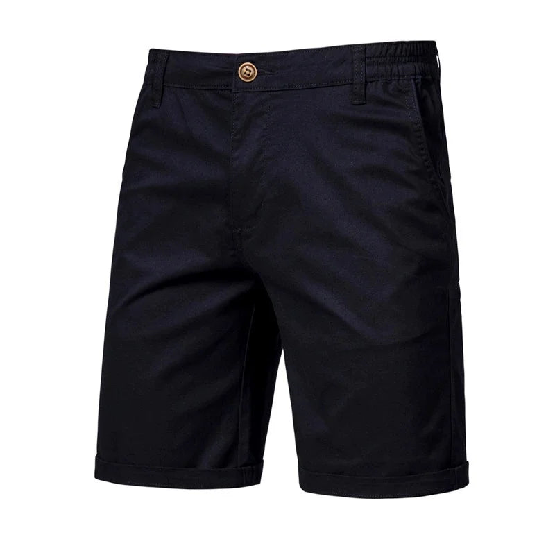 Nouveau short décontracté d'été pour homme - Pantalon coupe slim à jambe droite de cinq pouces dans des couleurs unies tendance pour les vêtements masculins.