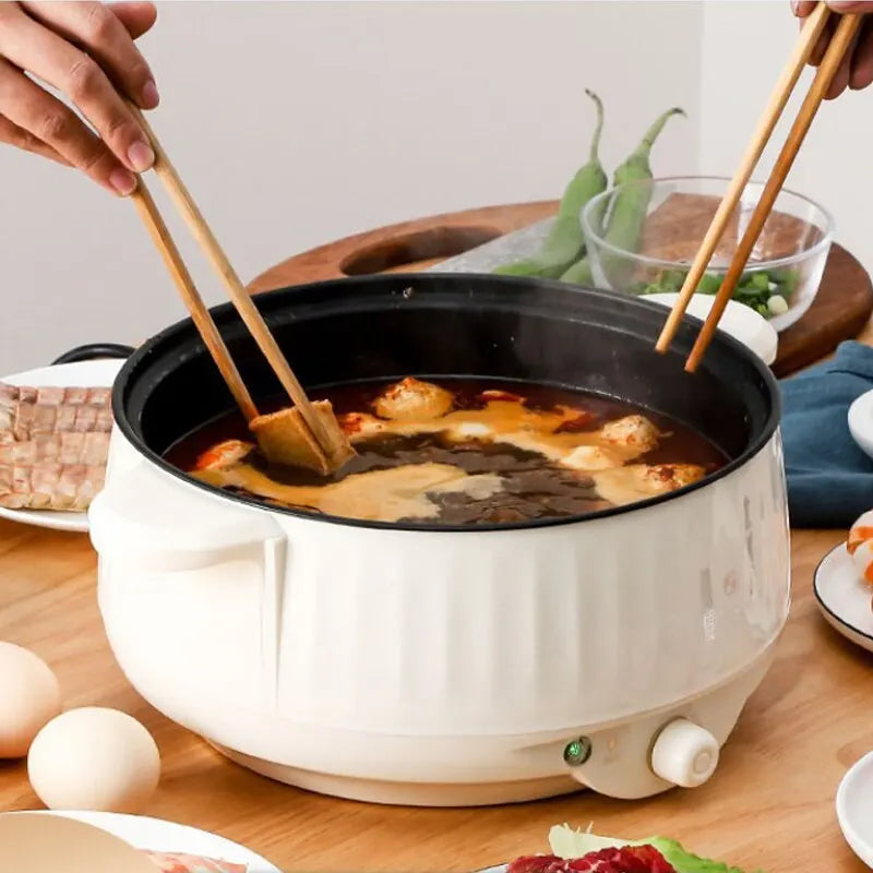 220V Multikocher Einzel-/Doppelschicht Elektrotopf 1-2 Personen Haushalt Antihaftpfanne Hot Pot Reiskocher Kochgeräte