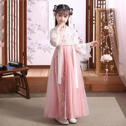 Robe chinoise Hanfu moderne pour fille, tenue d'Halloween de fée, Vêtements pour enfants, Vestidos, Costume traditionnel de Cosplay, Robes pour filles