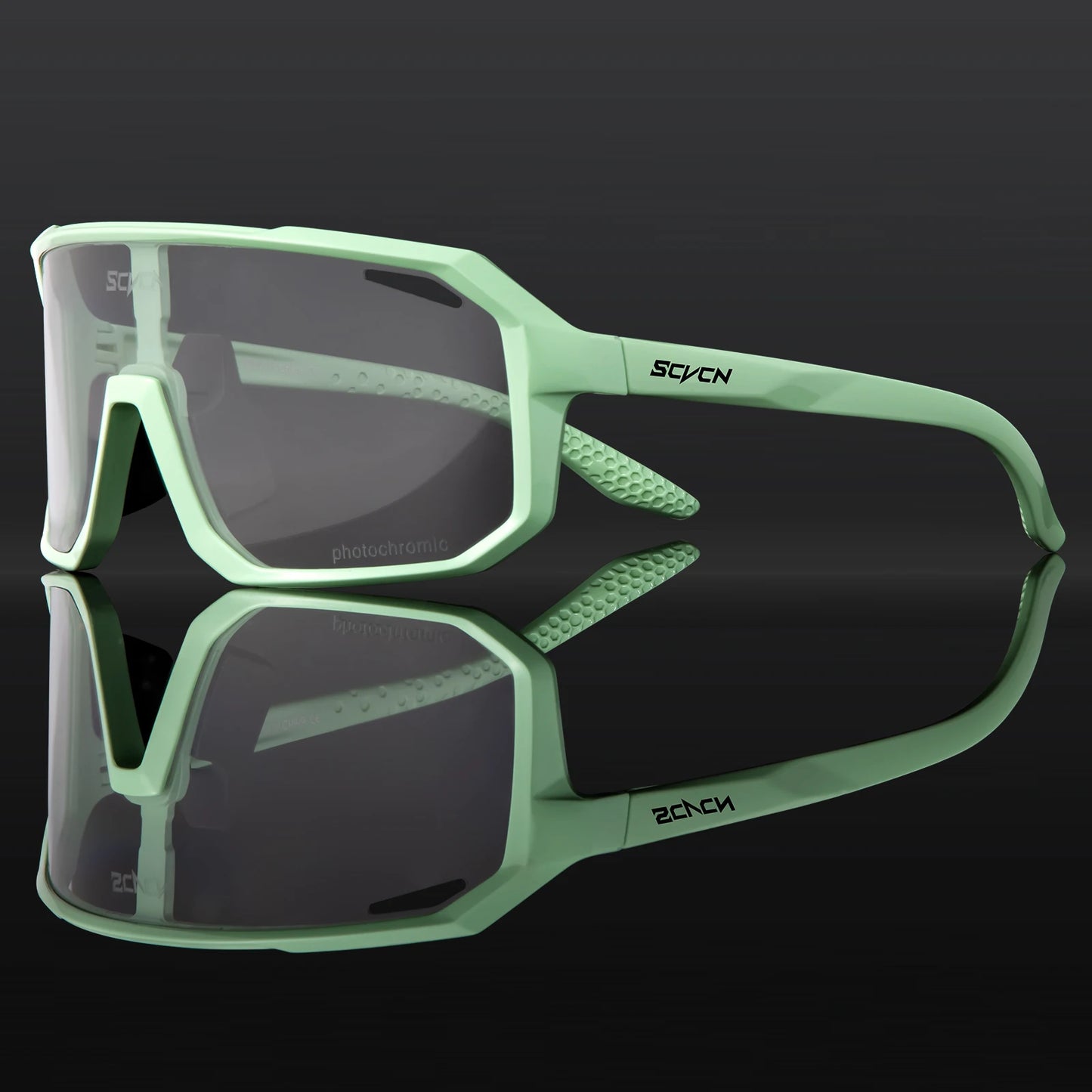 SCVCN Lunettes de soleil photochromiques d'extérieur, lunettes de cyclisme pour hommes, lunettes de vélo pour femmes, VTT, vélo de route, lunettes de cyclisme UV400