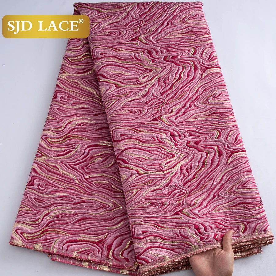 SJD LACE Afrikanische Brokat-Spitzenstoffe Französische Damastspitze 5 Yards 2026 Neueste Nigerianische Jacquard für Nähkleider für Damen Partykleid 4063