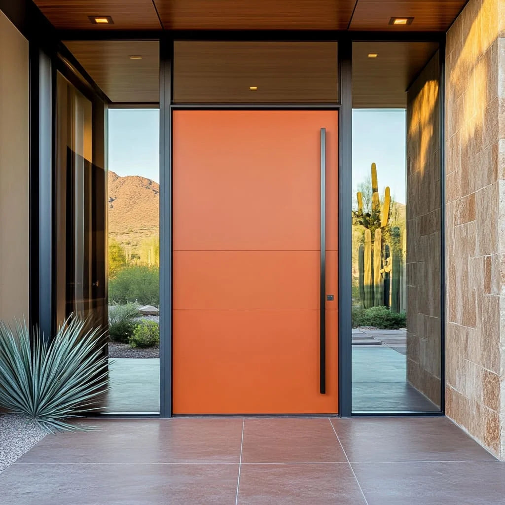 Portes Antivol pour Maison Portes de Sécurité Métalliques Vente en Gros Entrée Porte Principale à Rupture de Pont Thermique en Alliage d'Aluminium Porte Extérieure d'Entrée