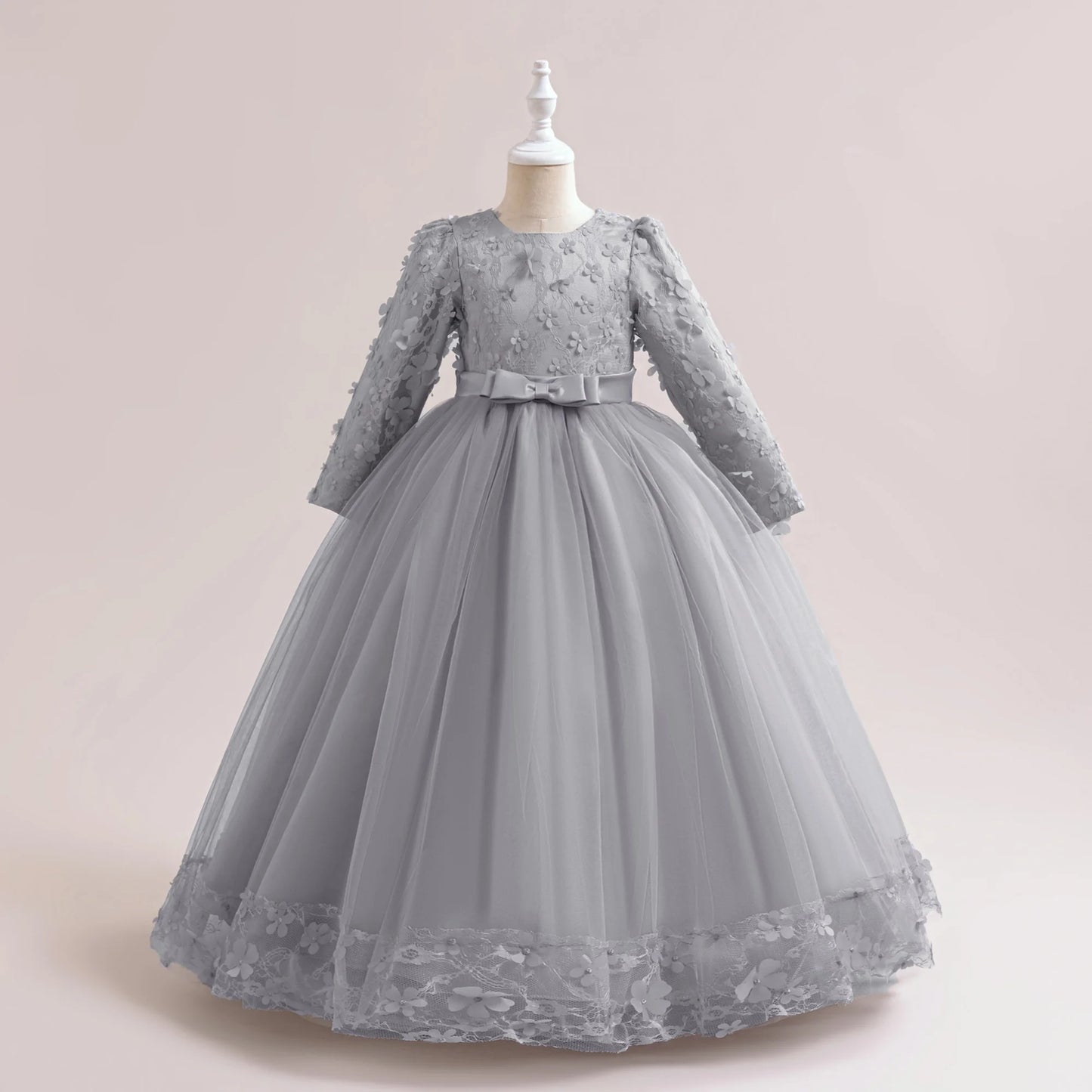 Robes de Soirée Broderie Fleur Fille Robe Décontractée Été Vacances Enfants Vêtements de Soirée Mode Variée Anniversaire Princesse Por