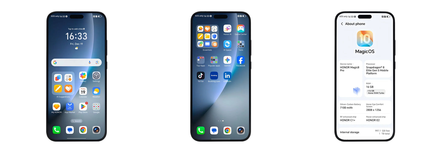 HONOR Magic8 Pro Version Mondiale 5G AI Smartphone Snapdragon 8 Elite Gen 5 Écran OLED 6.71'' 120Hz Appareils Photo 200MP SuperCharge 100W
