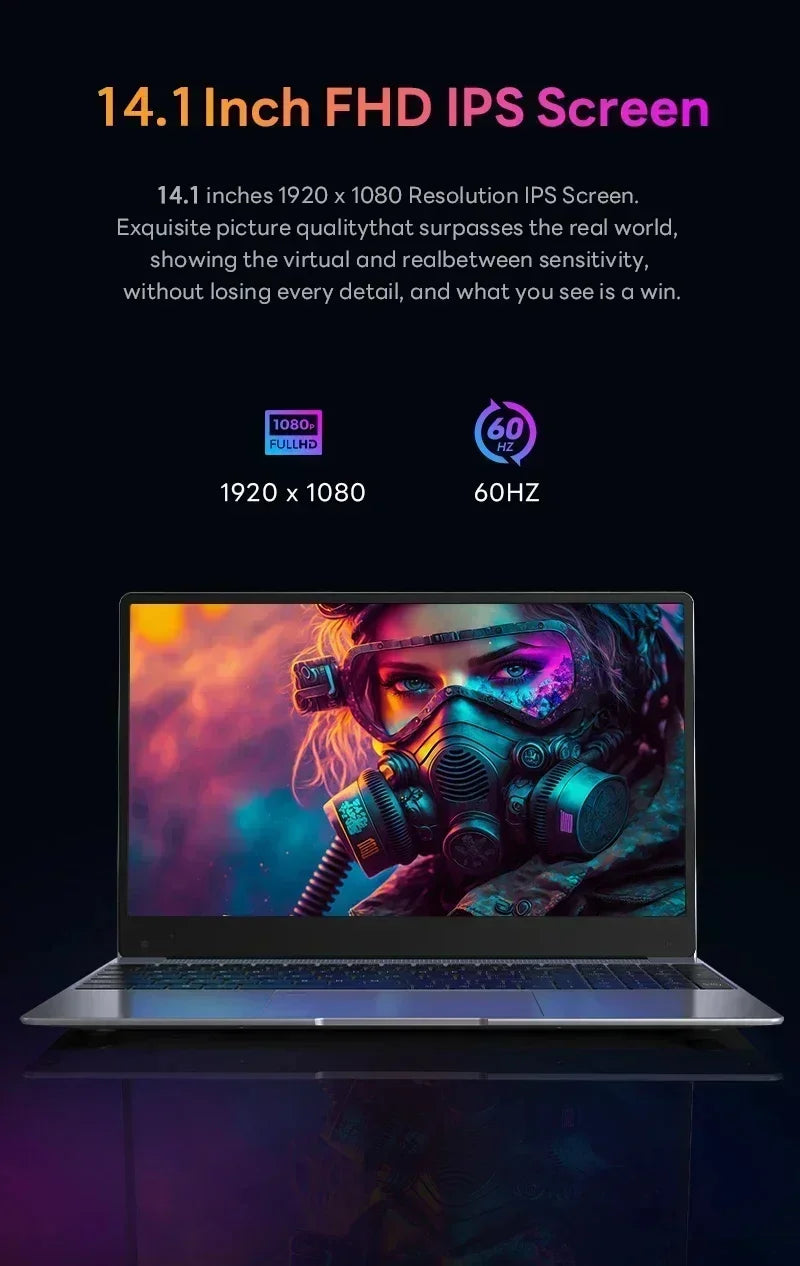 LENO 2026 Nouvel Ordinateur Portable 14.1" Intel Core i9-9900 32Go 2To PC Gamer Windows11 Bureau Ultra Mince 1920*1080