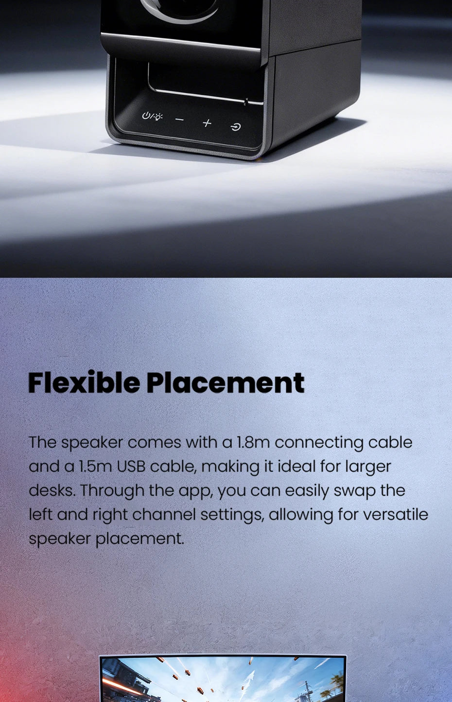 Edifier R20BT USB-Powered Speaker Bluetooth 6.0 Computer Speakers With Light Effects USB-C AUX Inputs