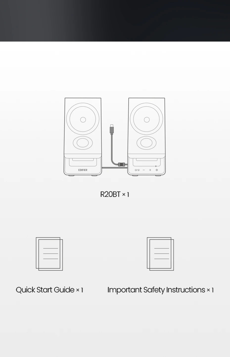 Edifier R20BT USB-Powered Speaker Bluetooth 6.0 Computer Speakers With Light Effects USB-C AUX Inputs