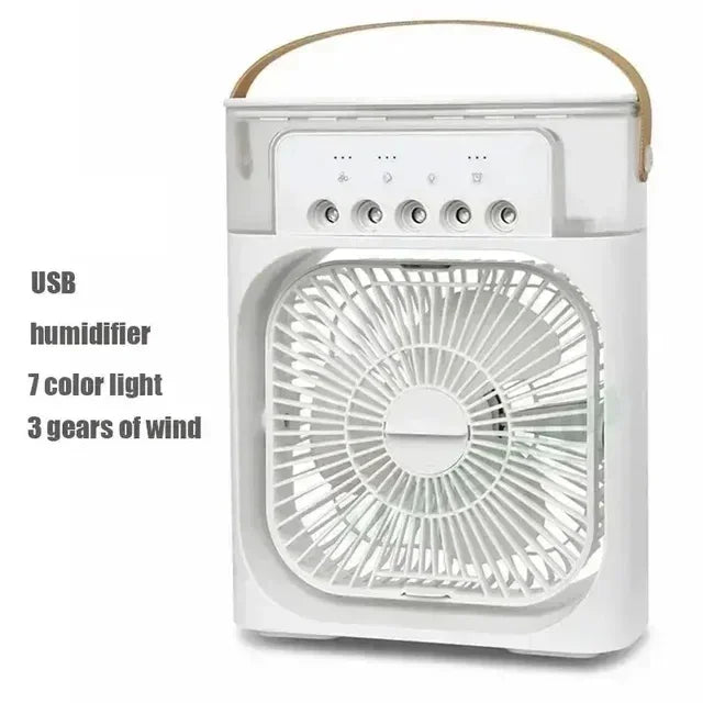 Top-Angebot! Zuhause - Tragbarer Ventilator Klimaanlage: 3-in-1 Design mit Luftbefeuchter USB Elektrisches LED Nachtlicht