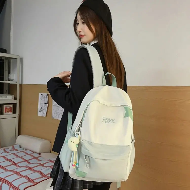 Nouveau Sac à Dos de Collège Imperméable pour Femme, Grande Capacité, Sacs d'École Tendance pour Ordinateur Portable, Joli Sac de Voyage pour Fille, Cool
