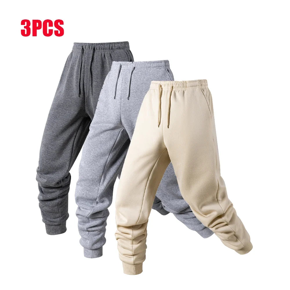1/3 Pack Men's Warm Sports Pants Male Casual Sportswear Running Workout Long Pants Sport Trousers Jogger Sweatpants