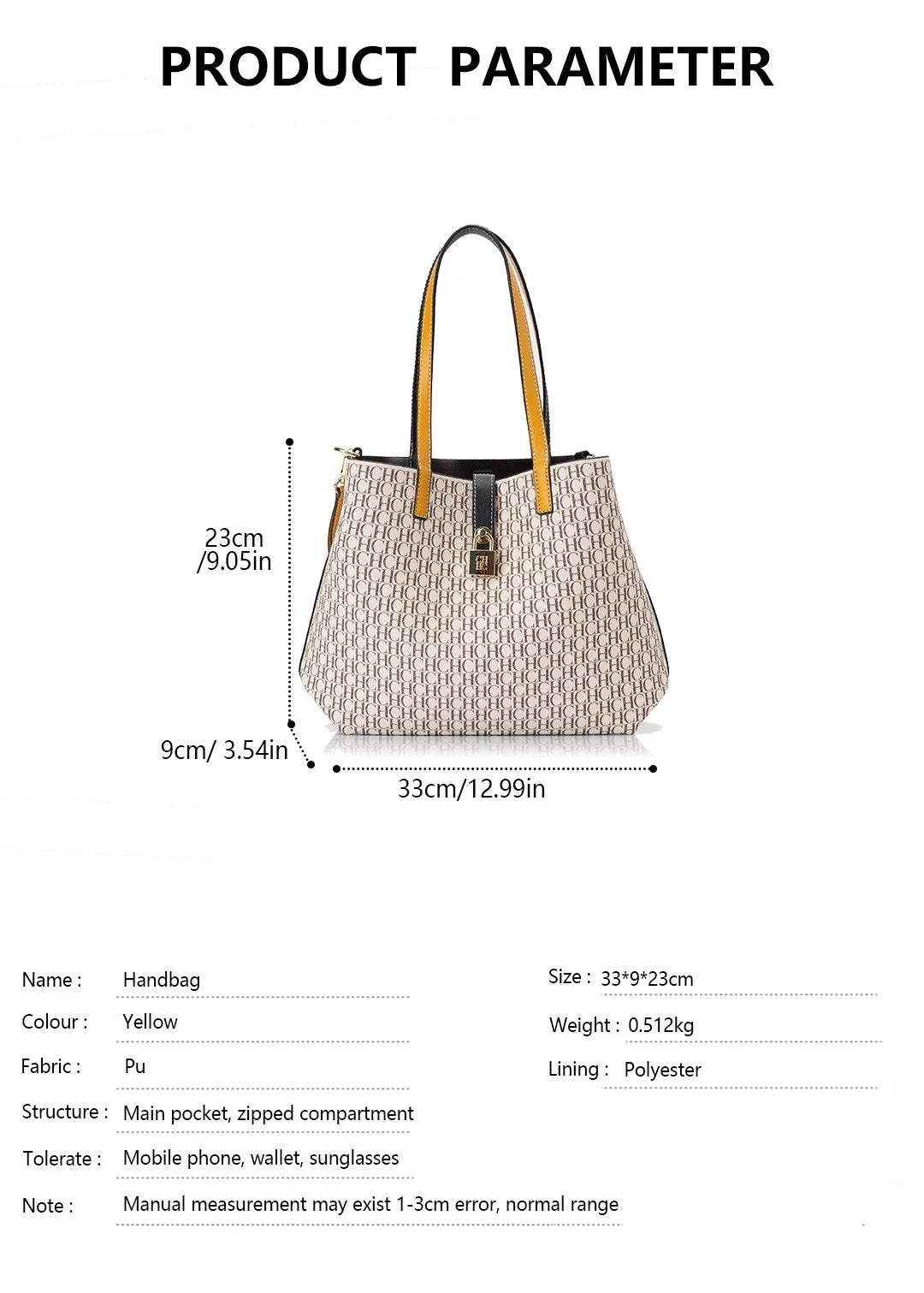 CH Premium Vielseitige Leder Umhängetasche Damen Große Kapazität Alltags Pendler Tasche Buchstabenmuster Design Damen Mode
