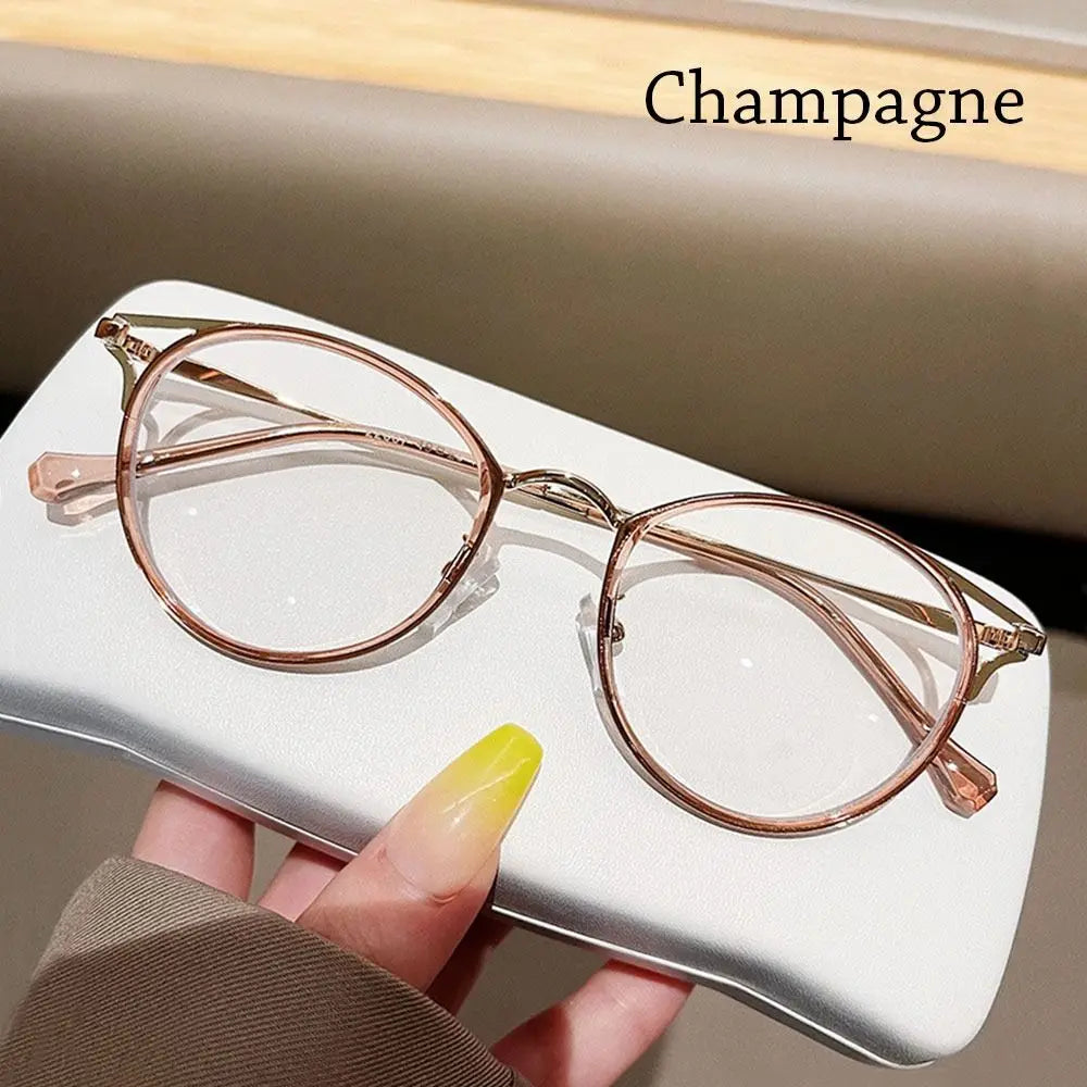 2022 Tendances Femmes Bureau Anti Lumière Bleue Lunettes d'ordinateur Surdimensionnées Œil de Chat Femme Bloqueur de Lumière Bleue Grandes Lunettes Monture en Alliage