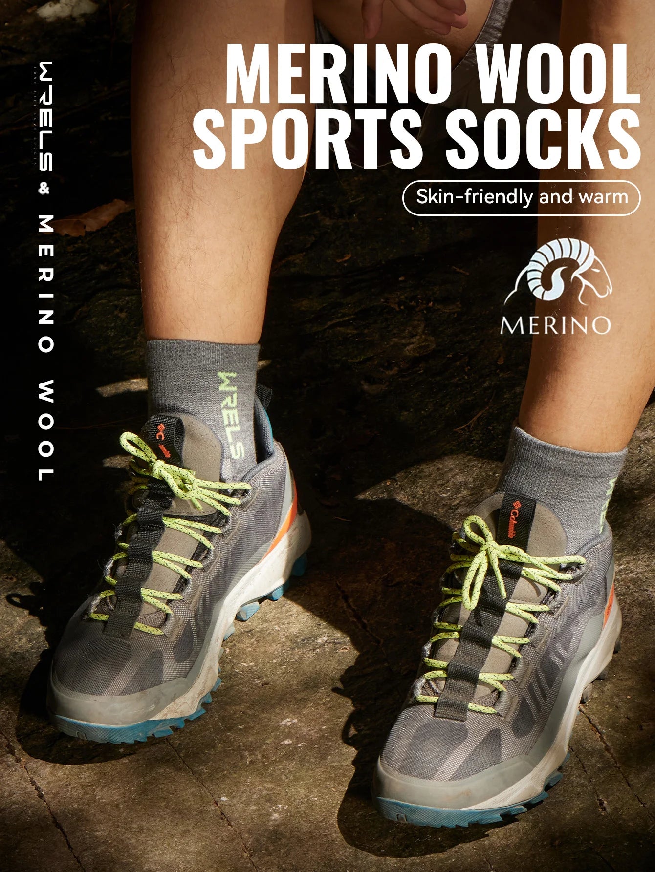 WRELS 1/2/3 Paare Merinowolle Socken Thermische Warme Winter Hohe Elastische Dicke Wandersocken Feuchtigkeitsaufnahme Wollsport Socken
