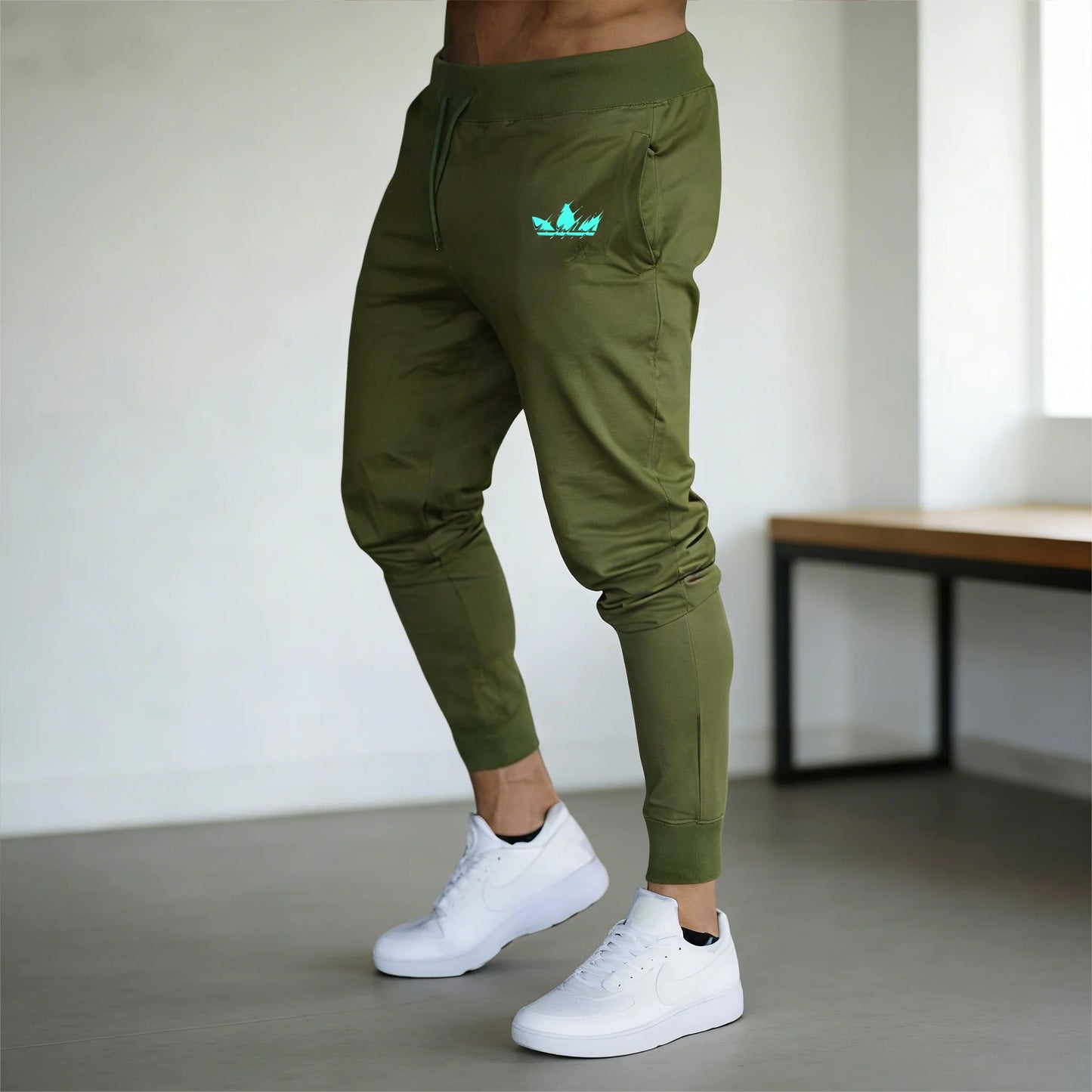 Pantalon de jogging ample pour homme, motif flamme bleue, unisexe, respirant, pour l'extérieur, design tendance