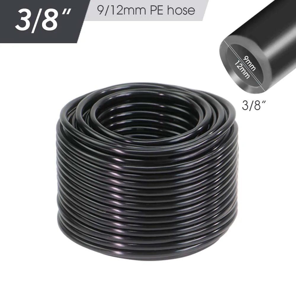 Tuyau d'arrosage PE 50-5m 1/4'' 5/8mm 3/8" 1/2'' pour jardin, système d'arrosage automatique DIY gratuit, dispositif de canal d'irrigation goutte à goutte perforant