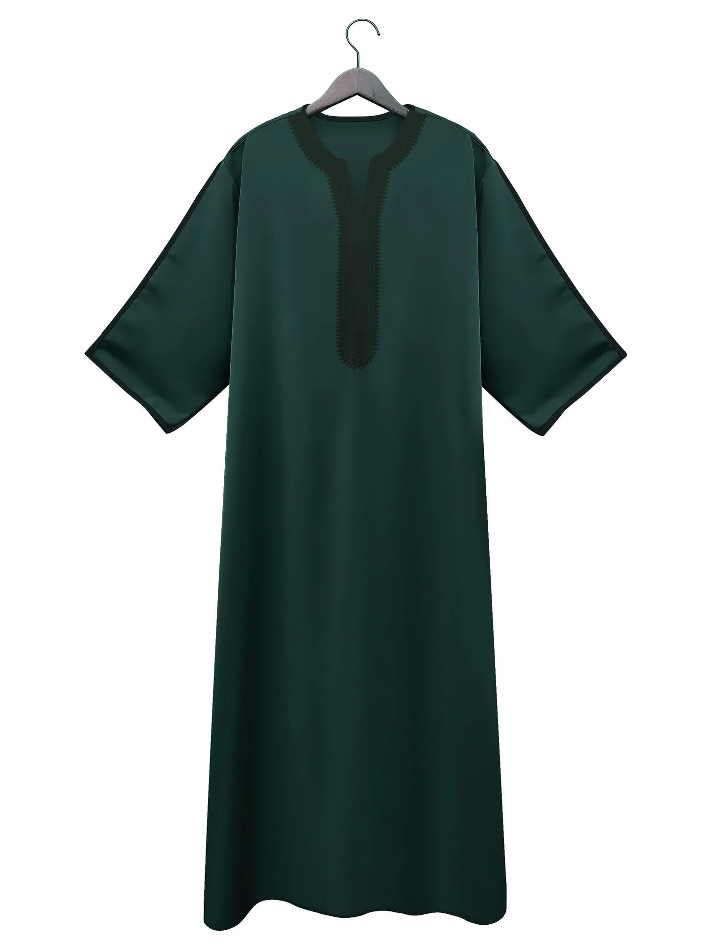 Nouvelle Abaya Musulmane Homme 2026 Robe Islamique Saoudienne Caftan Longue Robe Homme Marocain Thobe Jubba Uni Décontracté Brodé Caftan