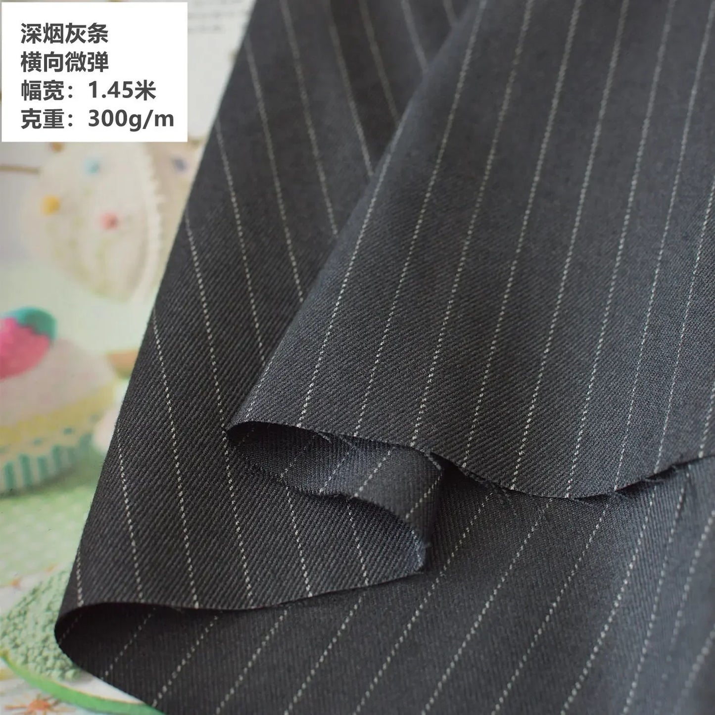 Micro-elastischer Anti-Falten-Anzug, gestreifter Stoff, Frühling, Herbst, Hose, Weste, Rock, Mode zum Nähen, Design, Großhandel, Stoff