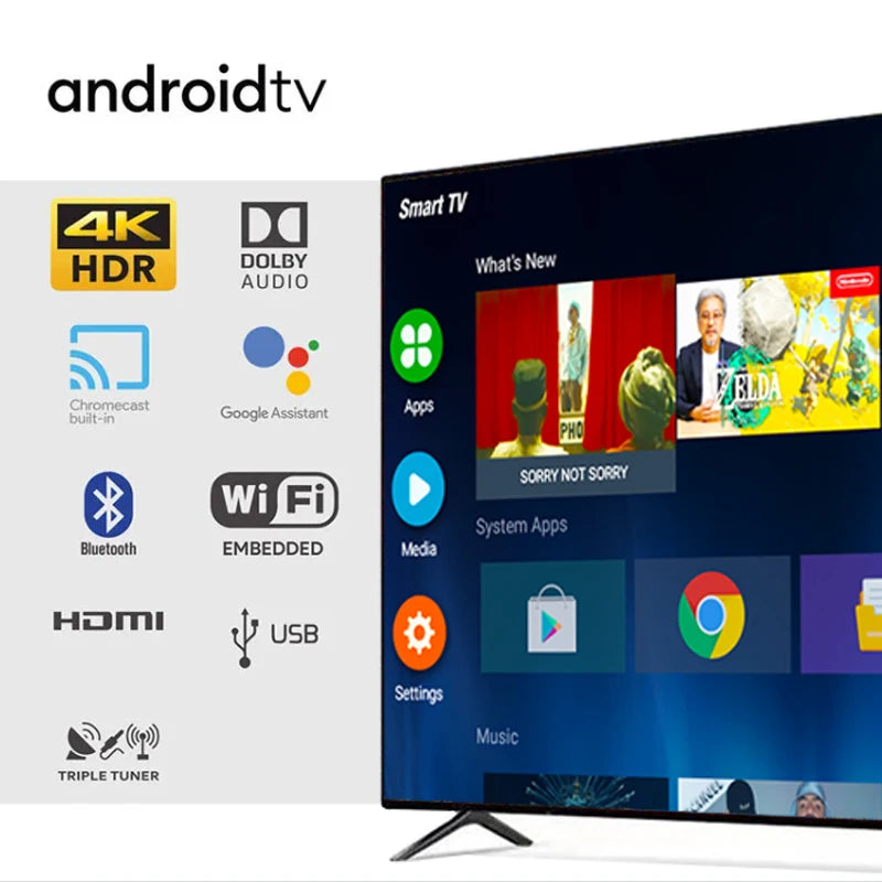 65 Zoll MiniLED OLED QLED 4K HD Fernseher 32 43 50 65 75 85 100 Zoll 4K Smart TV für Hotels und tragbaren Einsatz
