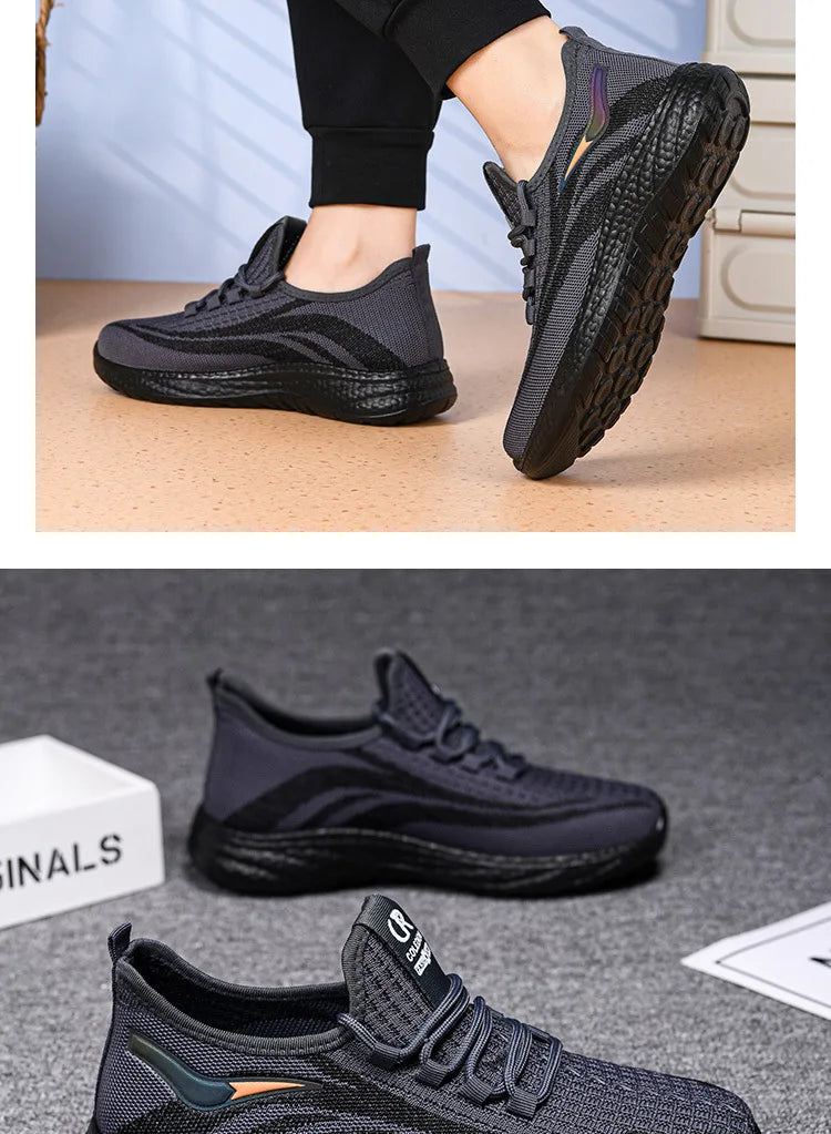Frühling und Herbst Neue Sportschuhe Herren Geruchshemmend Atmungsaktiv Arbeit Nicht Müde Füße Weich Besohlte Sport- und Freizeitschuhe Kokosschuhe