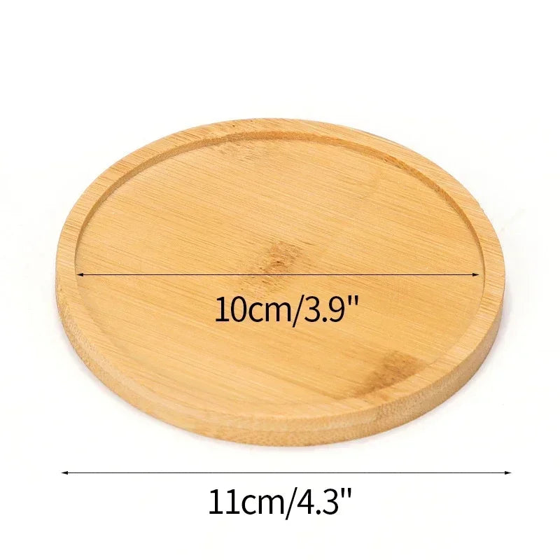 Multi Bambus Tablett Holzuntersetzer Blumentopfuntersetzer Tassenuntersetzer Untersetzer Teller Küchen Deko Teller Kreativer Untersetzer Kaffeetassenmatte